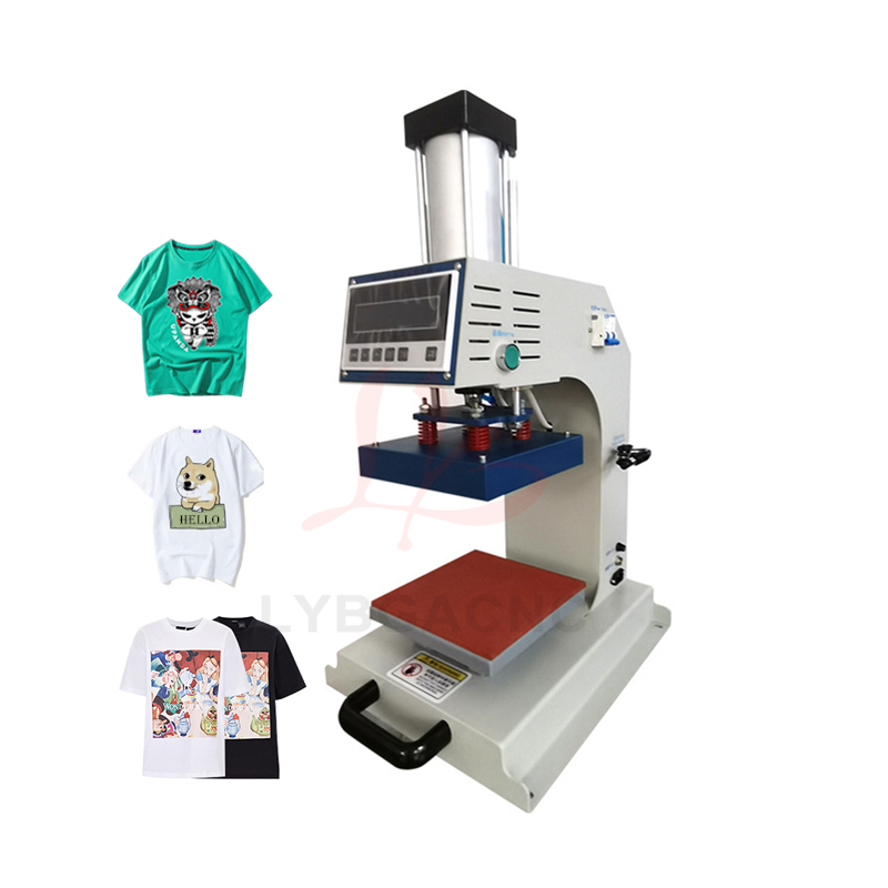 Leatherwork Machine - เครื่องกดความร้อนแบบลมอัด ทำงานอัตโนมัติต่อเนื่อง สำหรับพิมพ์ลายเสื้อยืด พิมพ์โลโก้ ลงบนเสื้อผ้าและหนัง