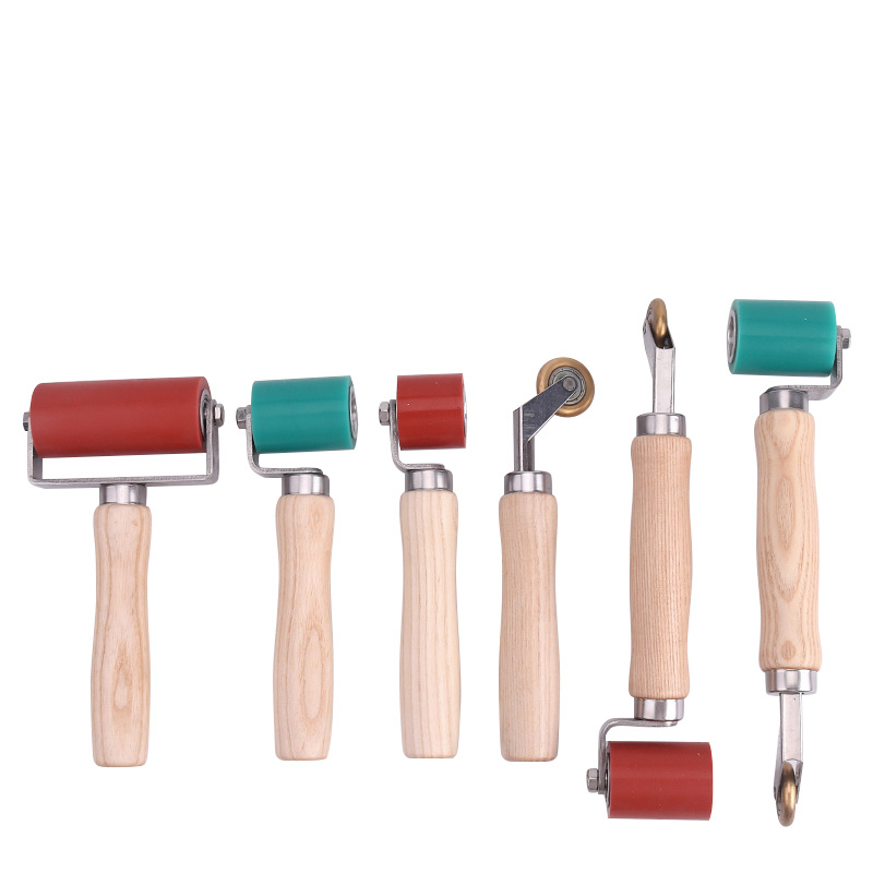 Leatherwork Roller - ลูกกลิ้งซิลิโคนกดด้วยมือ, เครื่องมือกดขอบและเคลือบกาวหนังสำหรับการผลิตรองเท้าและกระเป๋า