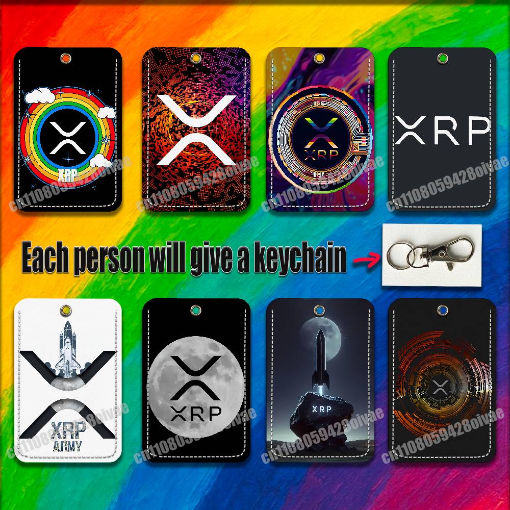 Leather Work Bag - Xrp Ripple คริปโตเคอเรนซีดิจิทัล สำหรับคลิปติดบัตรประชาชน บัตรเครดิต บัตรธนาคาร