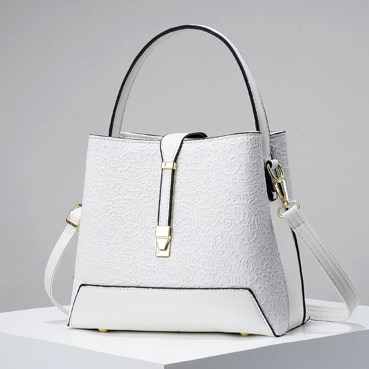 Leather Work Bag - ใหม่หรูหรา Tote กระเป๋าหนัง Classy กระเป๋าถือ Professional