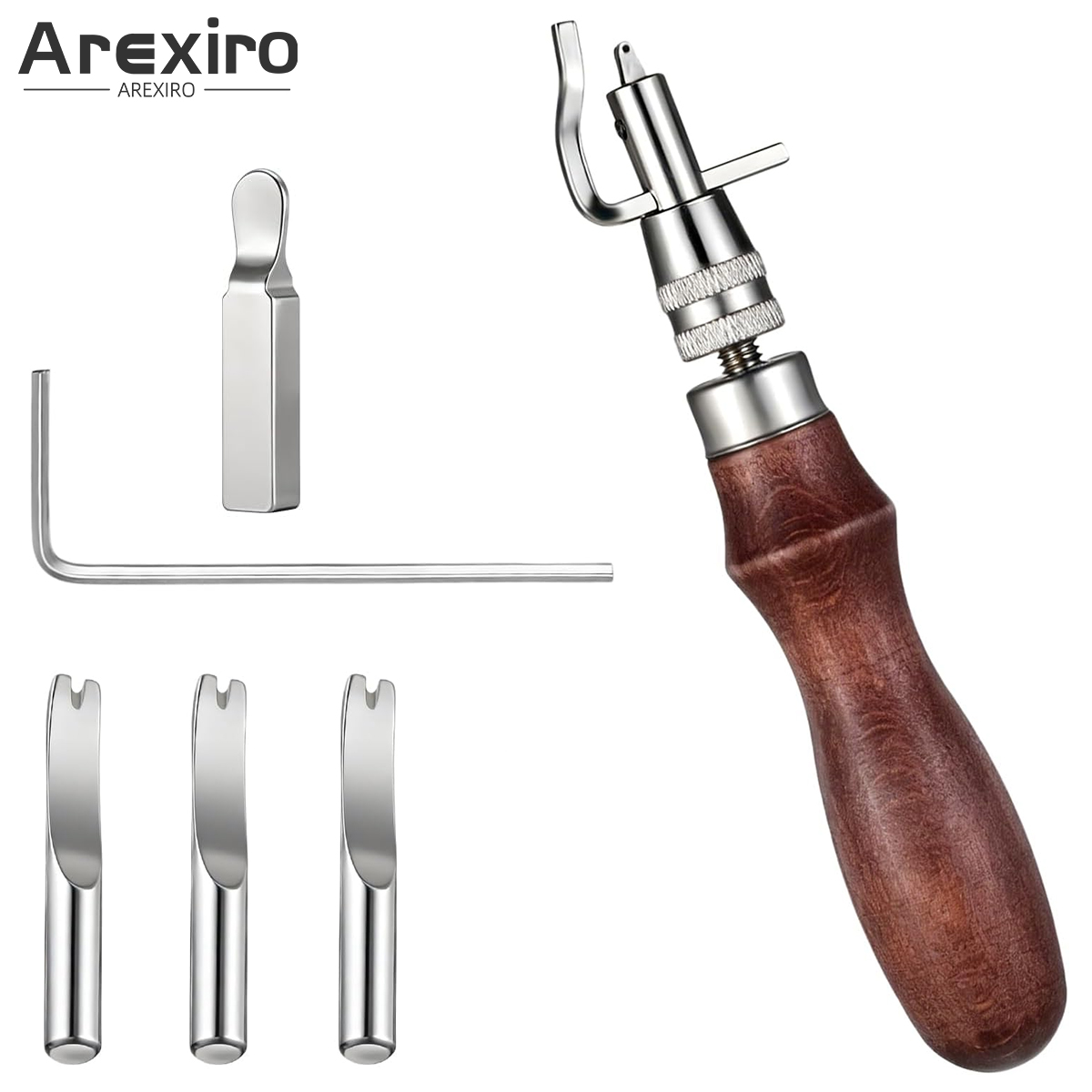 Leatherwork Edge Beveler - ชุดเครื่องมือปรับแต่งขอบหนัง 7 in 1 แบบพกพา สำหรับงานเย็บหนัง