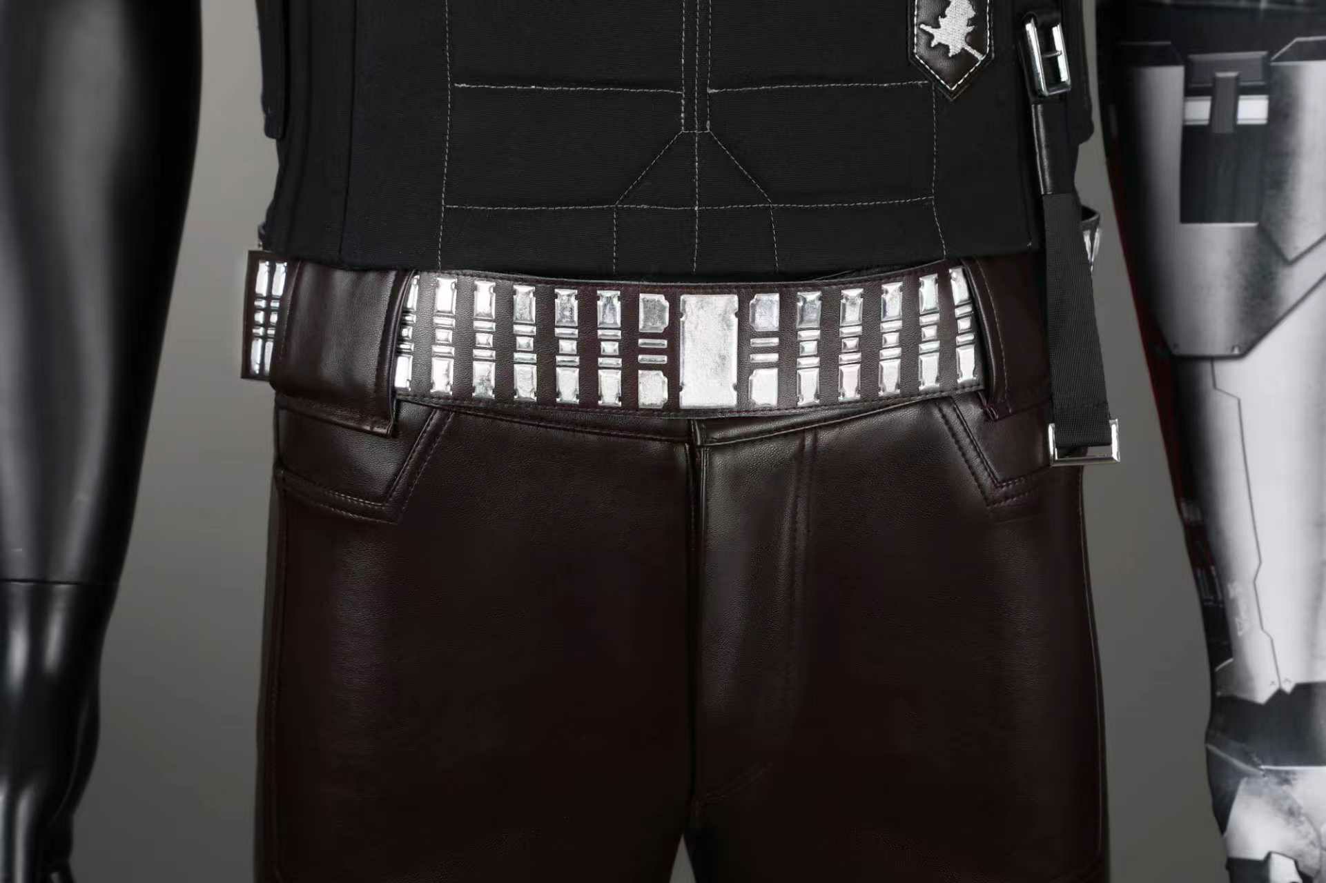 Leather Work Vest - จอห์นนี่ ซิลเวอร์แฮนด์คอสเพลย์เครื่องแต่งกายฮาโลวีนปาร์ตี้คาร์นิวัลชุด