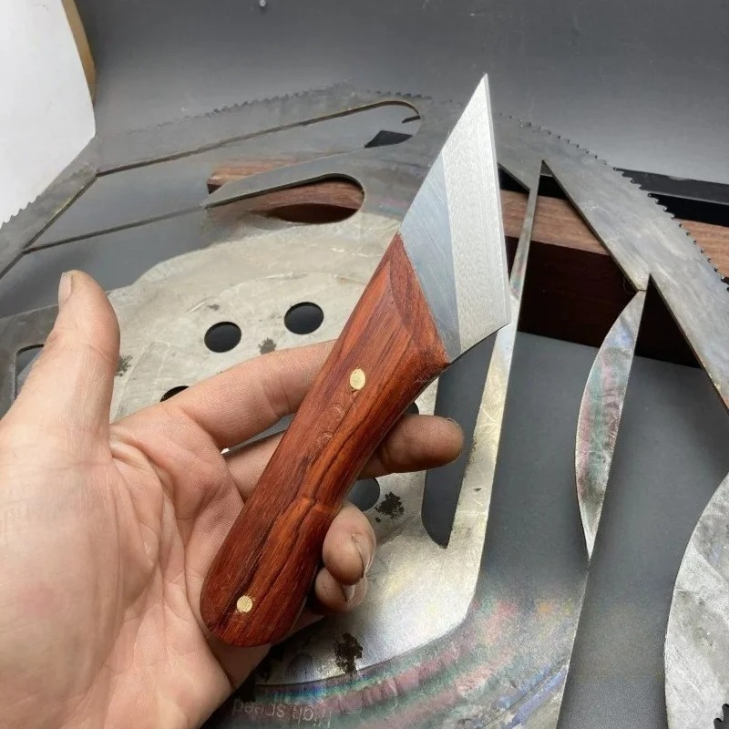 Leatherwork Knives - มีดตัดหนังด้ามไม้เหล็กกล้าความเร็วสูงขนาด 17 ซม. สำหรับงานหนังทำมือ DIY ตัดขอบหนัง