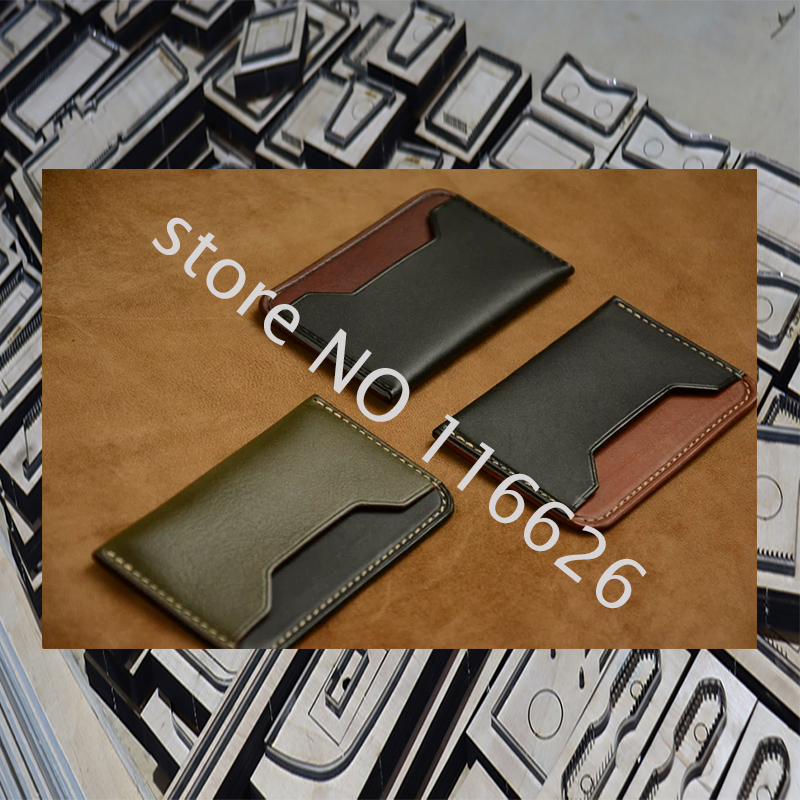 Leatherwork Knives - แม่พิมพ์มีดสำหรับงาน DIY งานฝีมือหนัง แม่พิมพ์ตัดการ์ดโฮลเดอร์แบบเรียบง่าย ขนาด 100x60