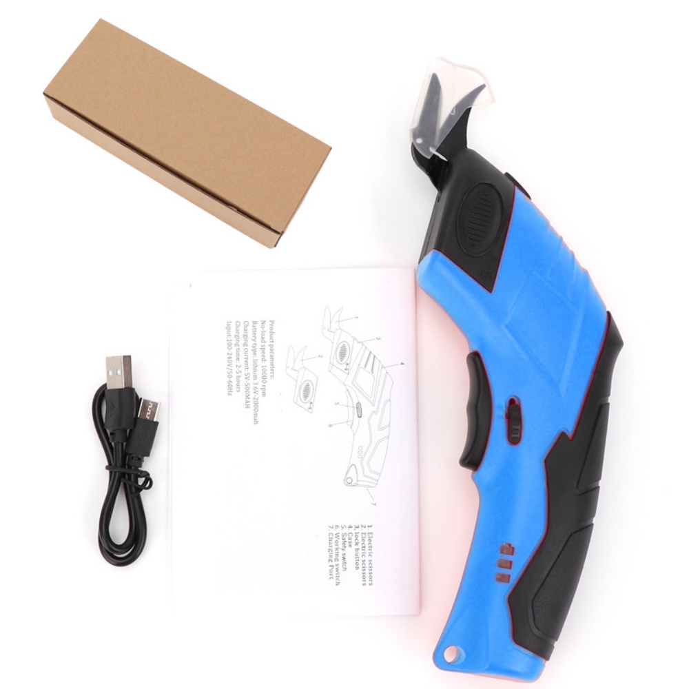 Leatherwork Machine - 3.6V ไฟฟ้ากรรไกรตัดผ้าหนังตัดกรรไกร + ใบมีดเหล็กทังสเตน USB ชาร์จแบบพกพาเครื่องมือ