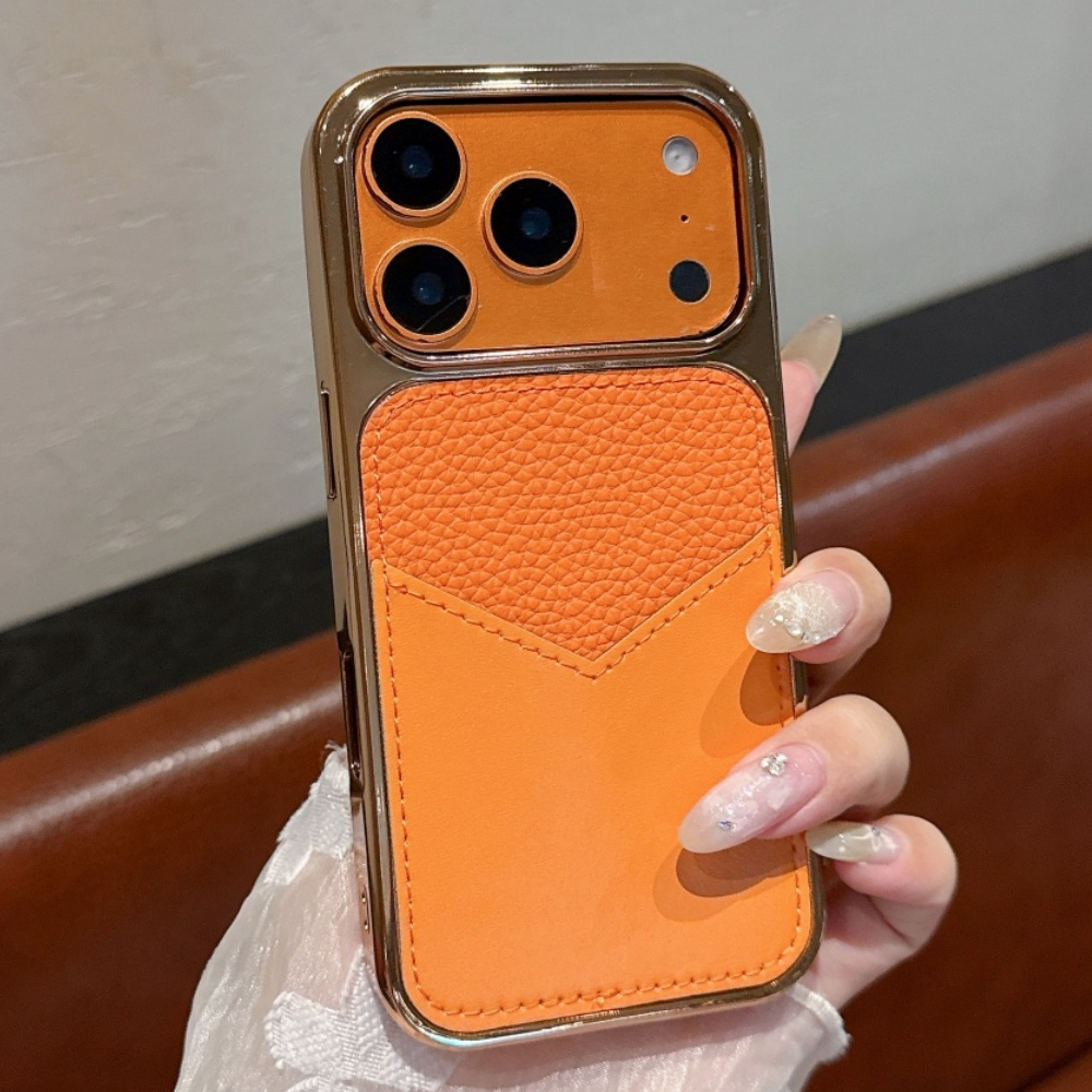 Leather Work Bag - เคสโทรศัพท์หนัง PU สำหรับใส่บัตร สำหรับ iPhone 18