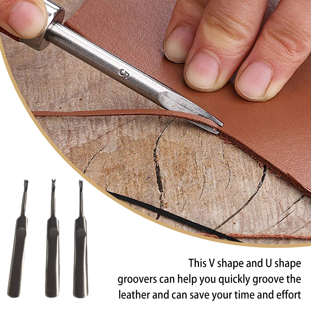 ชุดเครื่องมือทำร่องหนัง 3 ชิ้น - Leatherwork Edge Beveler บทวิจารณ์และราคา