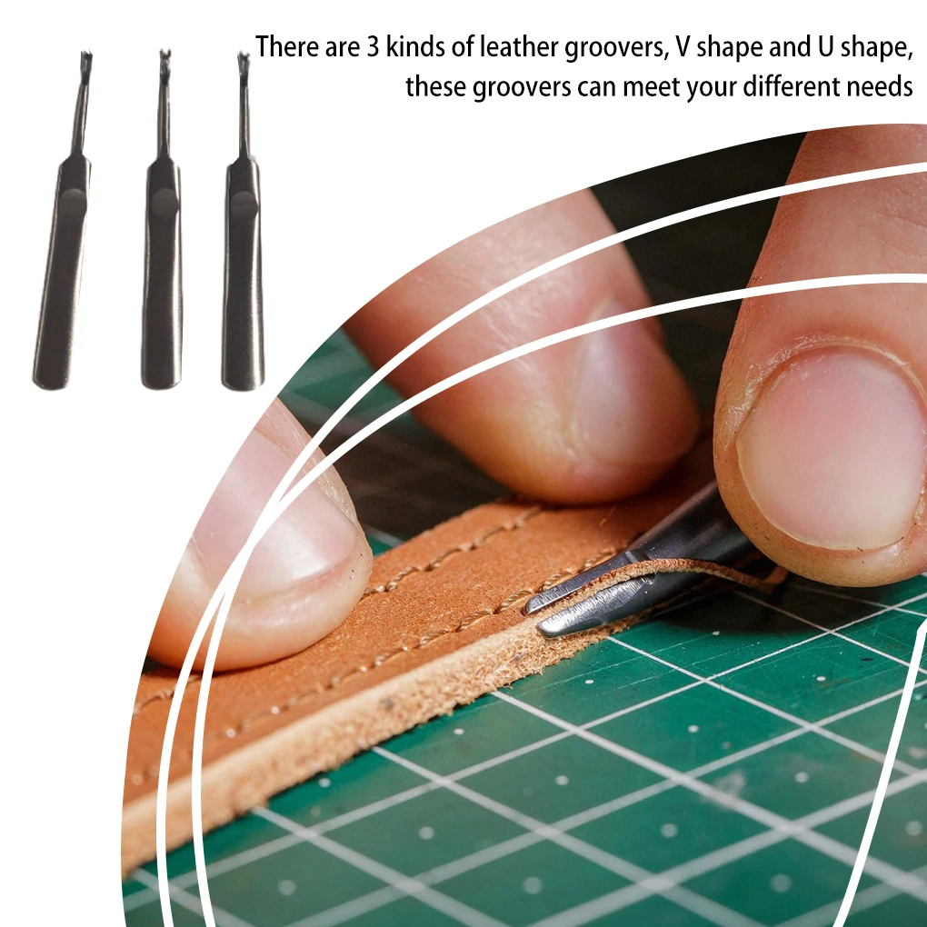 ชุดเครื่องมือทำร่องหนัง 3 ชิ้น - Leatherwork Edge Beveler บทวิจารณ์และราคา