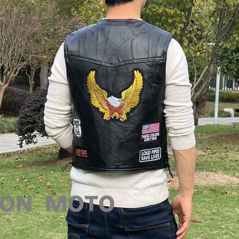 เสื้อกั๊กมอเตอร์ไซค์ใหม่สำหรับ - Leather Work Vest บทวิจารณ์และราคา