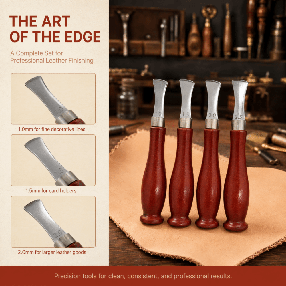 เครื่องมือสร้างรอยขอบหนังแบบแม - Leatherwork Edge Beveler บทวิจารณ์และราคา
