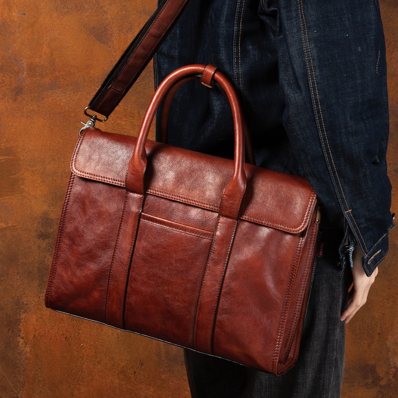 กระเป๋าถือหนังฟอกฝาดผักกระเป๋า - Leather Work Bag บทวิจารณ์และราคา