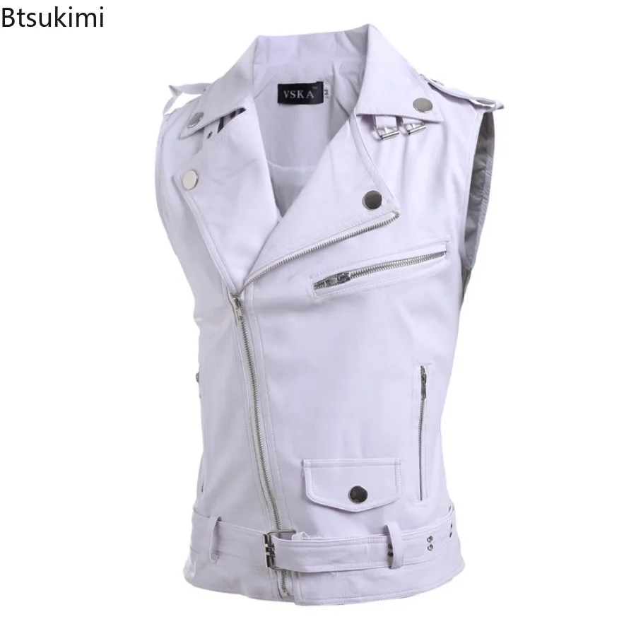 เสื้อกั๊กหนัง PU ลำลองสำหรับผู - Leather Work Vest บทวิจารณ์และราคา