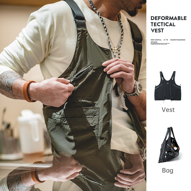 Maden 2023เสื้อโค้ทกระเป๋าสะพา - Leather Work Vest บทวิจารณ์และราคา