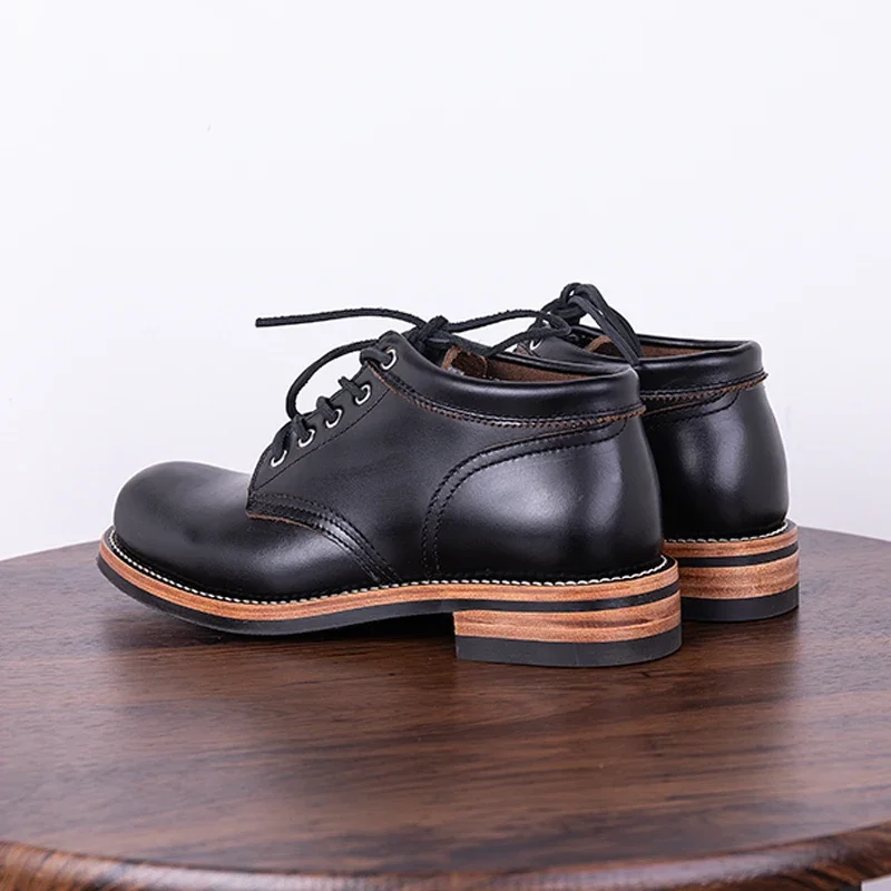 สีดําชา Core Cowhide Goodyear  - Youtube Leatherwork บทวิจารณ์และราคา