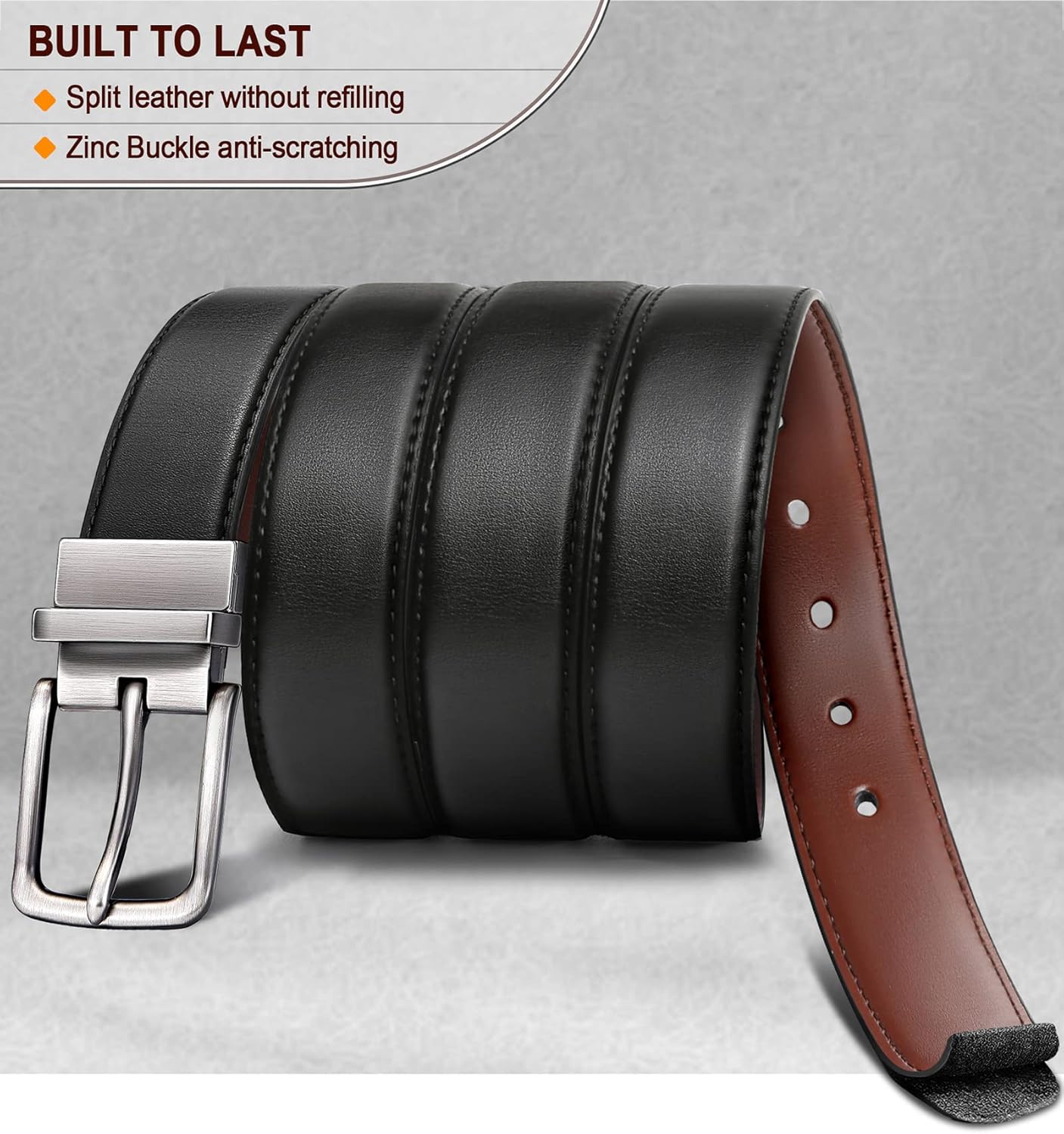 เข็มขัดหนังแท้แบบกลับด้านได้สำ - Belt Buckle Blank บทวิจารณ์และราคา
