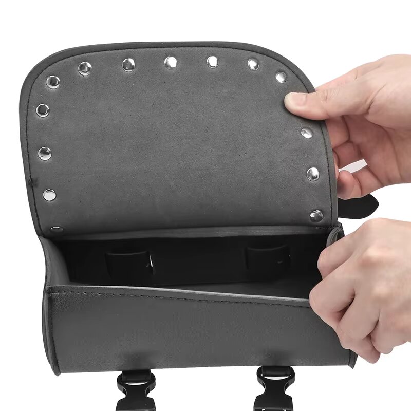 กระเป๋ารถจักรยานยนต์สีดํา PU ห - Leatherwork Roller บทวิจารณ์และราคา