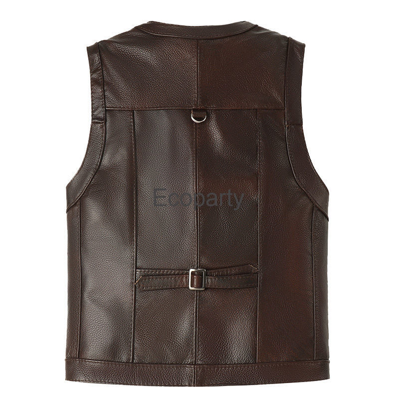 2024ฤดูใบไม้ร่วงฤดูหนาวหนังเสื - Leather Work Vest บทวิจารณ์และราคา