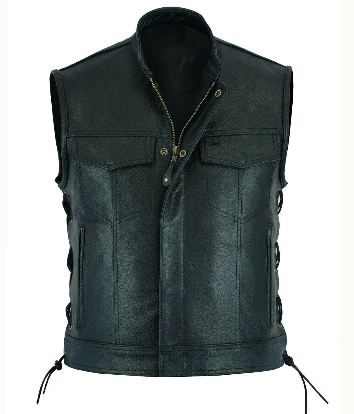 เสื้อกั๊กหนัง Punk แฟชั่น Casu - Leather Work Vest บทวิจารณ์และราคา