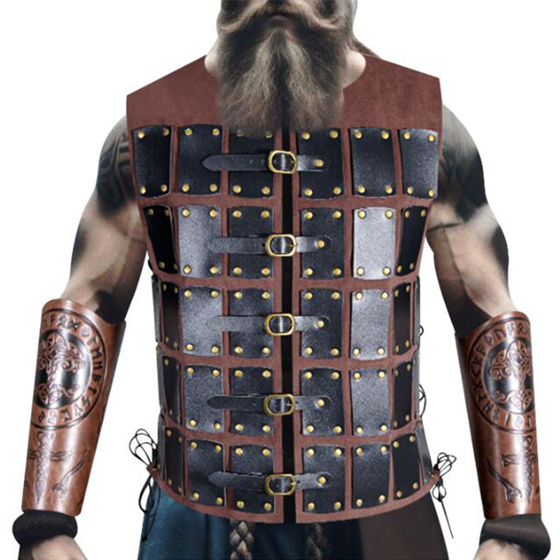 ชุดเกราะหนัง PU สไตล์ไวกิ้งยุค - Leather Work Vest บทวิจารณ์และราคา